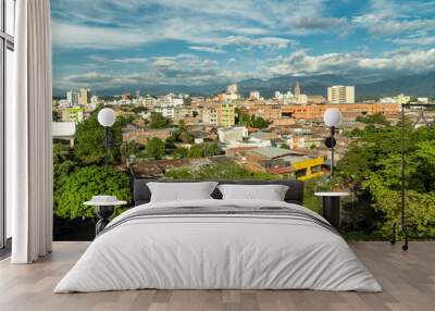 Neiva, Huila, Colombia. May 5, 2019: Beautiful panoramic view of the city on a sunny day Wall mural