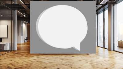 3D render illustration of word balloon icon symbol of communication Wall mural