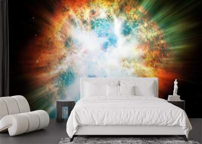 Explosion of planet or star Wall mural