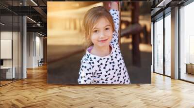 Shes ready for a day of fun. Portrait of a little girl enjoying some time outdoors. Wall mural