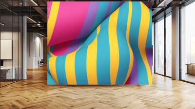 A Composition Of An Enchanting Background Of Colorful Stripes Wall mural