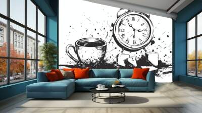 Take a Five Minute Break Hand-drawn Vector Wall mural