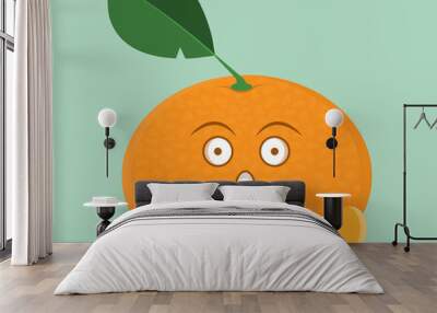 tangerine fruit vector illustration Wall mural