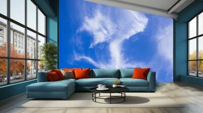 blue sky with clouds Wall mural