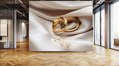 A simple gold ring still looks luxurious Wall mural