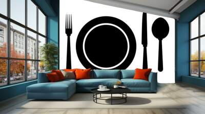 flat personal table set Wall mural