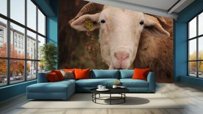 MOUTON QU F AIT UNE GRIMACE Wall mural