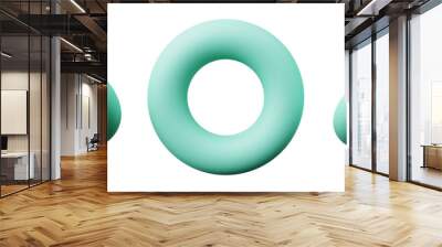 3d Torus or Ring Tosca, realistic rendering of 3d geometry shape object Wall mural