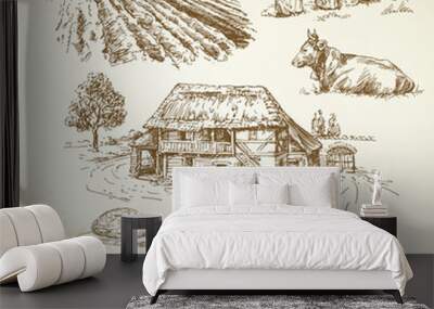 rural landscape, agriculture, farming Wall mural