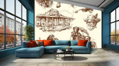 wild west Wall mural