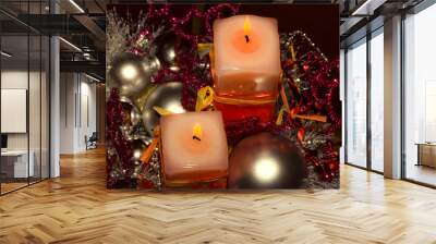 Christmass candles Wall mural