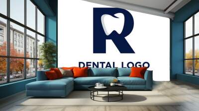 Letter R Dental Logo Design Template Inspiration, Vector Illustration. Wall mural