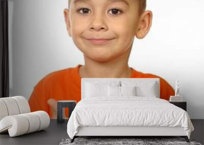 five year old boy giving thumbs up Wall mural