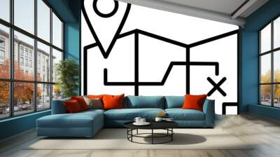 Map Icon Wall mural