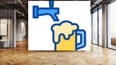 beer two tone icon Wall mural