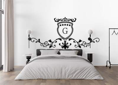 Luxury Classical Retro Logo G Wall mural