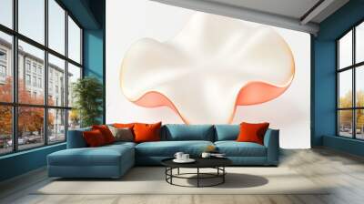 A Modern Stylish Decorative Object in white and peach colors, enhancing interiors with elegance Wall mural