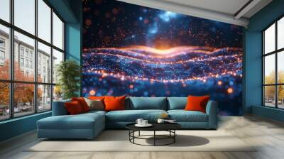 Abstract futuristic modern background. The concept of new technologies Wall mural