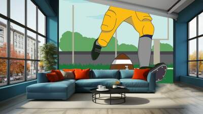 american football player in action Wall mural