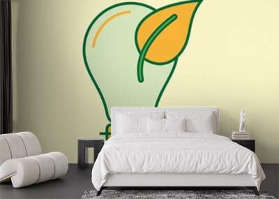 Bulbwithleaf Wall mural