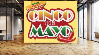 Cinco de mayo design Wall mural