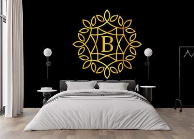 Monogram Letter B Logo Concept Wall mural