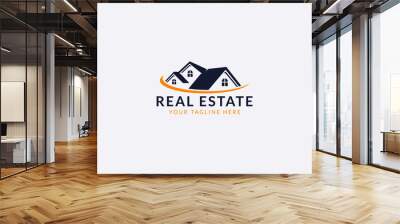 Roof Home Property Developer Real Estate Business Minimalist Logo Wall mural