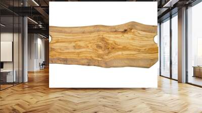 Charcuterie board with live edge wood slab with white open space  Wall mural