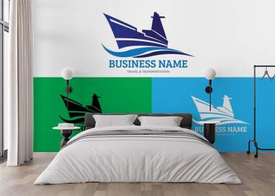 transportation vector logo and travel Wall mural