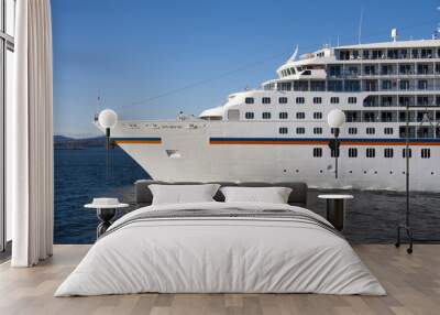 cruise ship by sea, travel and transportation Wall mural