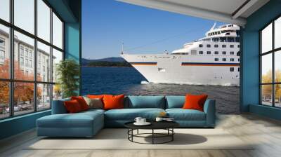 cruise ship by sea, travel and transportation Wall mural