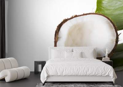 natural coconut isolated in white background Wall mural