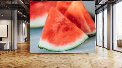 natural watermelon pieces, summer tropical fruit Wall mural