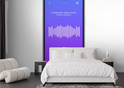 Web mobile application interface for music player application for mobile app, business, website. Sound app UI UX GUI template. Responsive website wireframes. Web design UI kit. Music Dashboard. Wall mural