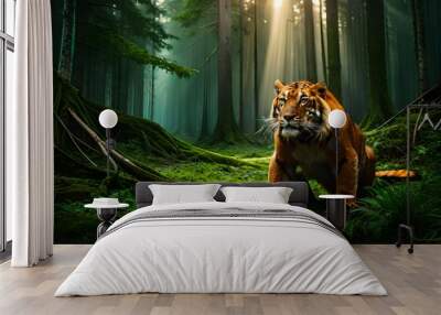 tiger in the forest Wall mural