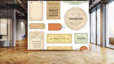 Vintage Labels Wall mural