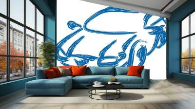 Car sketch - Schizzo di automobile - Concept Wall mural