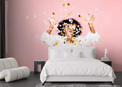 Confetti throw- celebrate success and happiness Wall mural