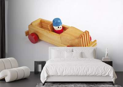 Wooden toy car Wall mural