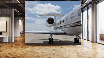 Close up of a private jet at the airport Wall mural