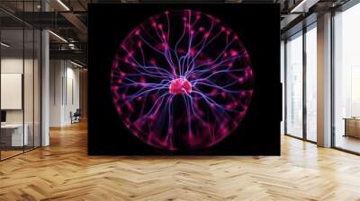 the plasma ball in dark side Wall mural