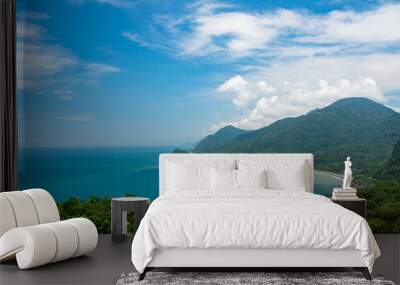 East coast of Taiwan with amazing ocean and mountain views in Hualien, Taiwan. Wall mural