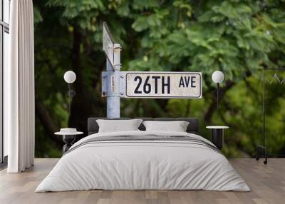 Twenty sixth/26th Avenue road sign/street name Wall mural