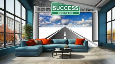 welcome to success enjoy the ride 2 sky with clouds 2 Wall mural