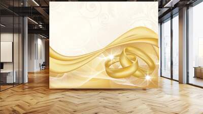 Wedding banner, vector illustration Wall mural