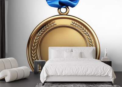 gold medal on white Wall mural