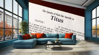 The Book of Titus Title Page Close-up Wall mural