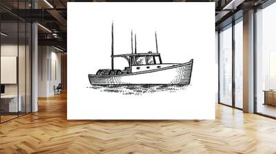 lobster boat Wall mural