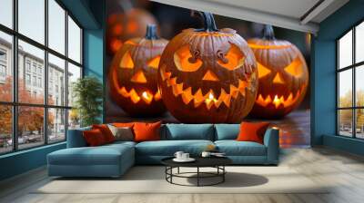 halloween jack o lantern pumpkin Wall mural