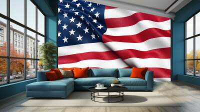 illustration of the usa national flag Wall mural